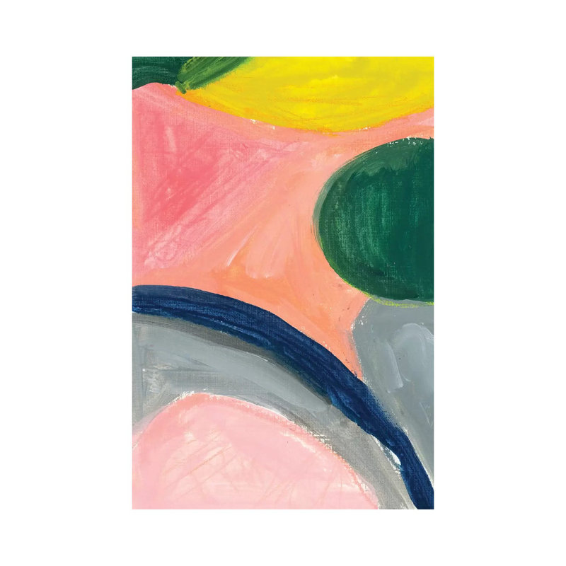 Peinture Painterly Color Block par Joy Ting - peinture sur toile tendue, H 12 po x l 8 po x P 0,75 po