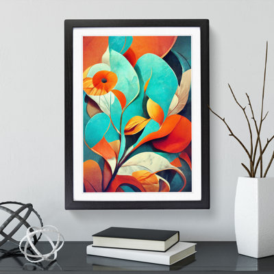 Flowing Abstract Flowers No.4 - Single Picture Frame Painting