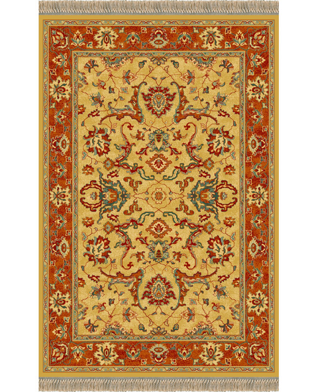 Oriental Wool Area Rug, Rectangle 60 x 120cm