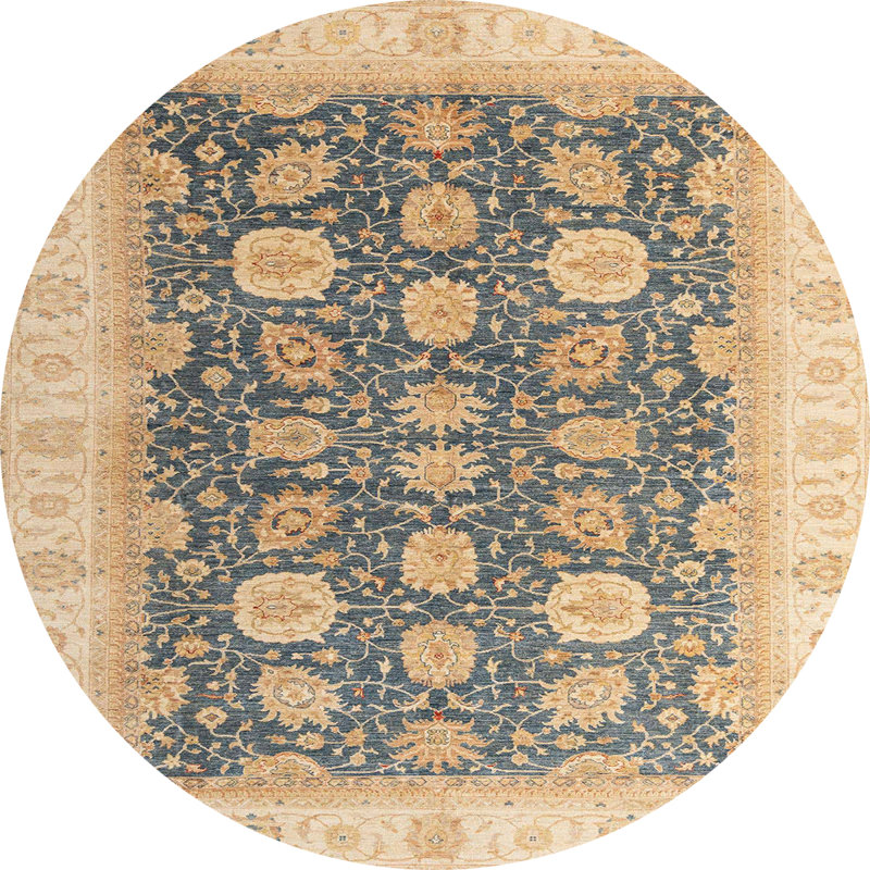 Tapis abstrait moderne 4195, Rond 8 pi