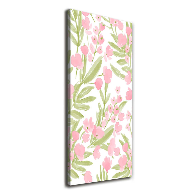 Pink Flowers - Wrapped Canvas Print