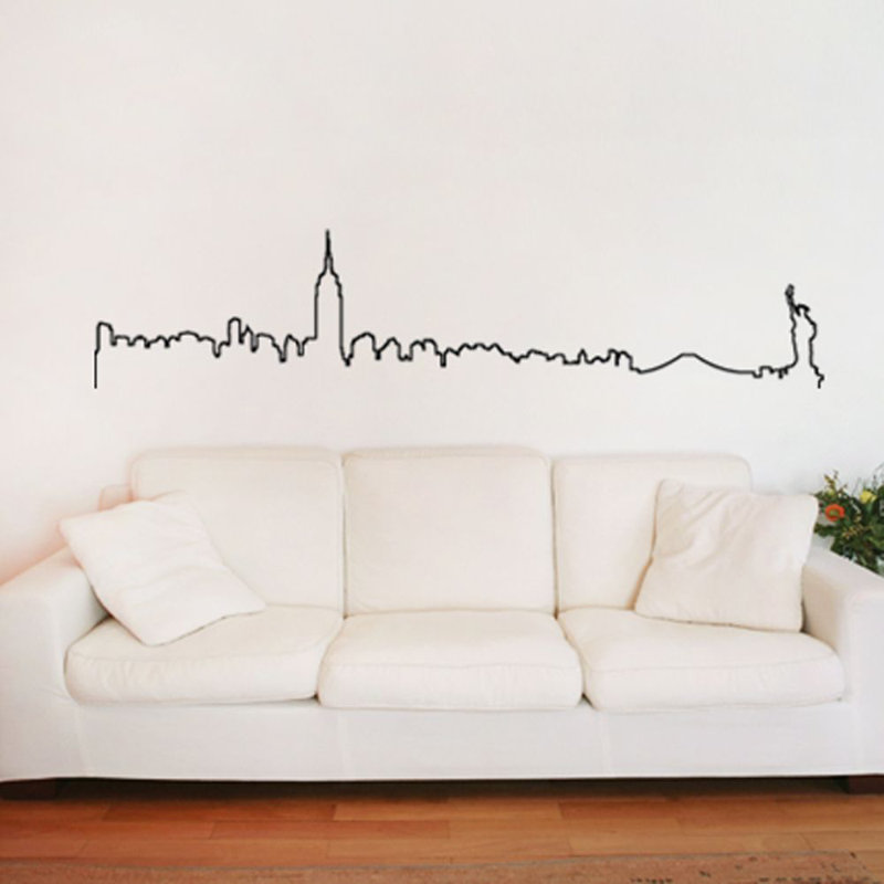 Scenic & Cityscapes Non-Wall Damaging Accent, White