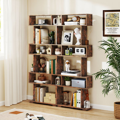 2 tablettes de rangement à 6 niveaux avec tablettes anti-basculement