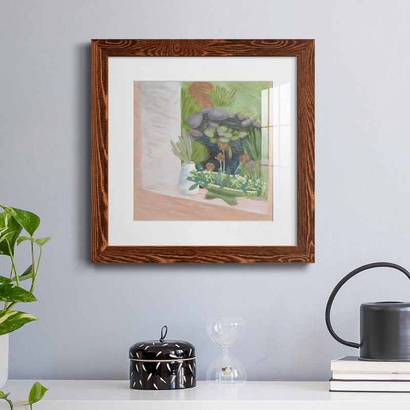 «Window Plants II», reproduction encadrée de qualité supérieure - prête à être accrochée, H 35,5 po x l 35,5 po x P 1,5 po