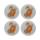 Zodiac Cancer Vegan Leather Round Pebble Placemat