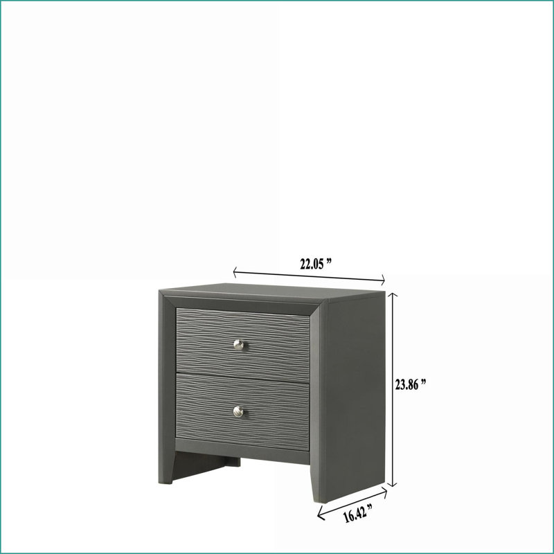 Table de chevet 2 tiroirs Modern