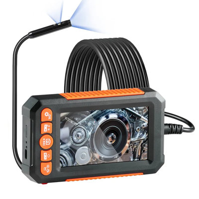 Endoscope Camera with Lights Dual Lens Borescope 16.4FT Cable 4.3" Screen