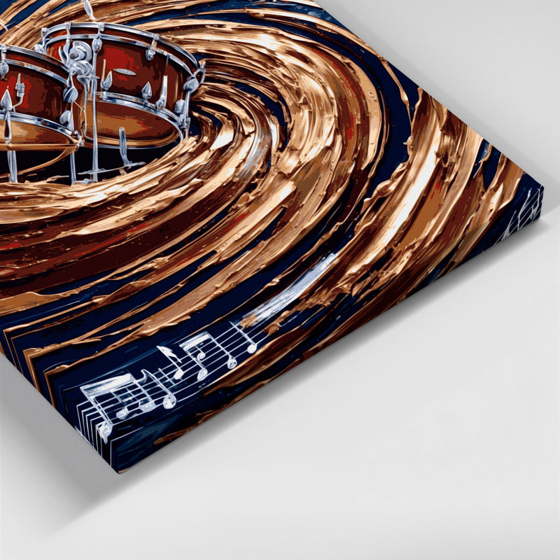 «Music Timpani», art mural sur toile mauve, H 12 po x l 12 po