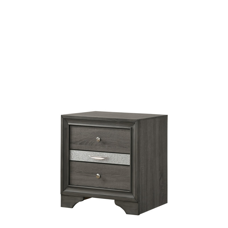 Table de chevet Matrix - gris, Gris