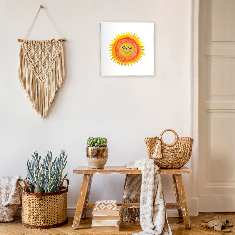 Plaque murale excentrique soleil bohémien, design par Katherine Herrell Studio