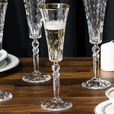 Lorren Home Trends Marilyn Gold Flutes