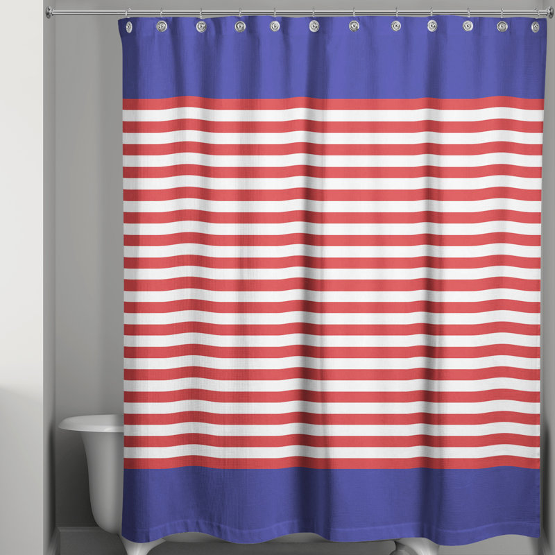 Rideau de douche simple nautique Joe