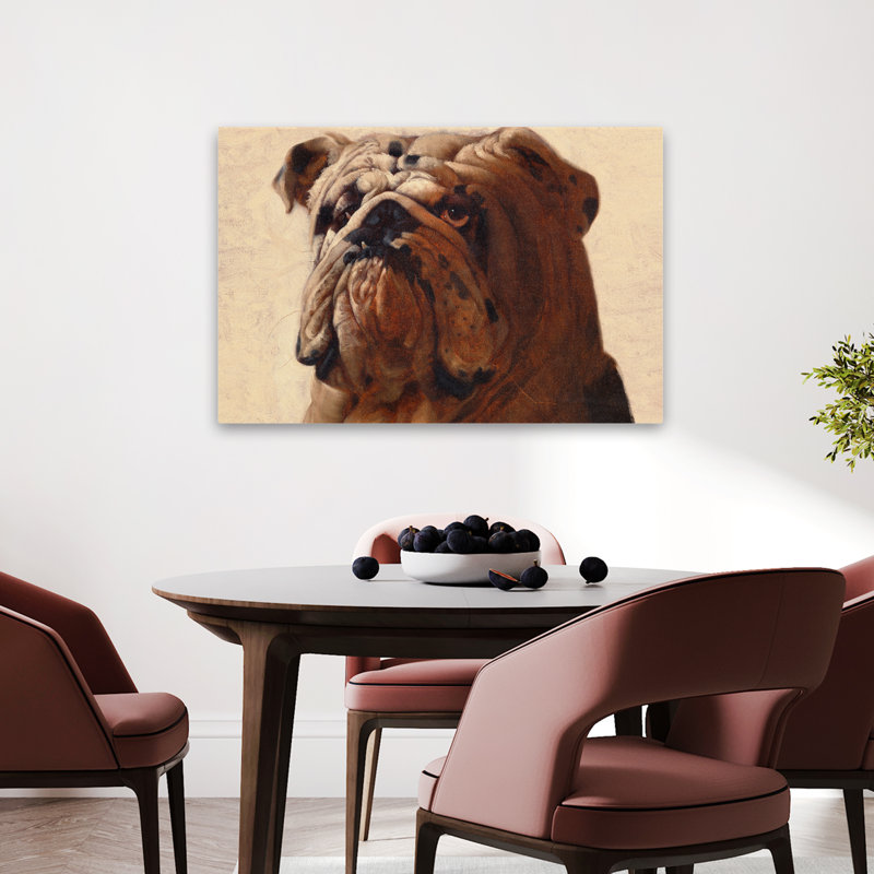 Bulldog - animaux, animaux de fantaisie, art, H 24 po x l 36 po