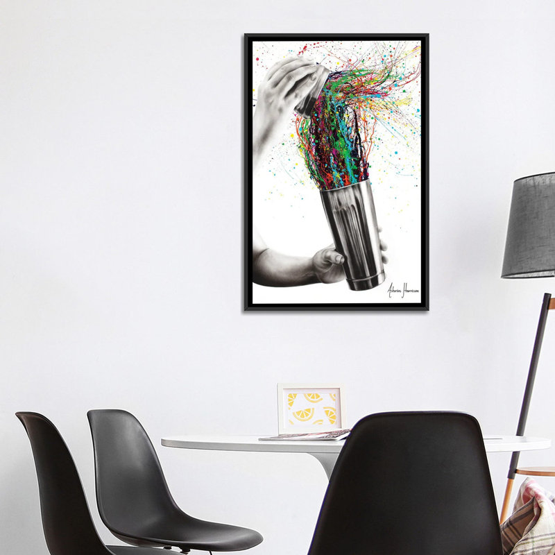 Shake It par Ashvin Harrison - impression d'art graphique, Aucun mat, H 40 po x l 26 po x P 1,5 po, Toile avec cadre noir