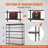 Mariapaula Steel Adjustable Shelving Unit-1118290393
