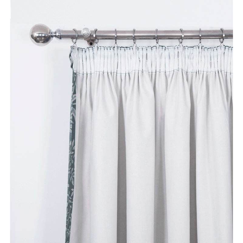 Kalvin Pencil Pleat Room Darkening Door Curtain, Grey