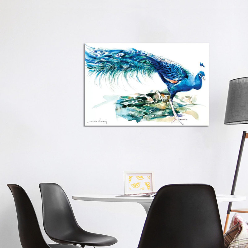 Peacock Splendour II by Soo Beng Lim - Wrapped Canvas Painting, 101.6 cm H x 66.04 cm W x 3.175 cm D