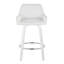 Ensemble de tabourets pivotants contemporains avec repose-pieds chromé-129455899
