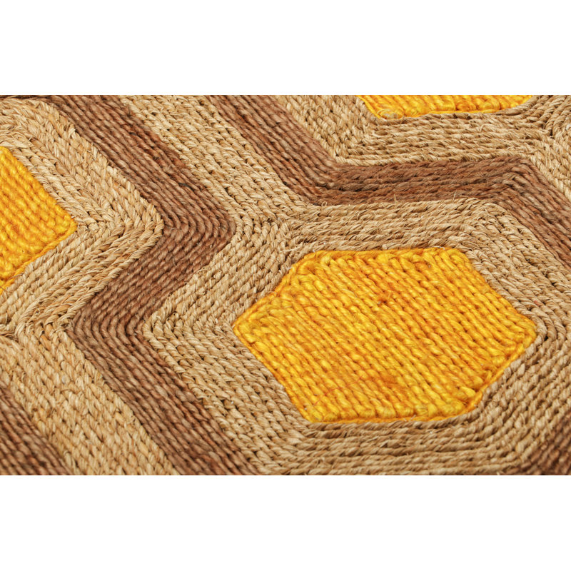 Abaca Collection Flatweave Jute Geometric Area Rug, Rectangle 12' x 16'