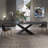 Extendable Metal Base Dining Table
