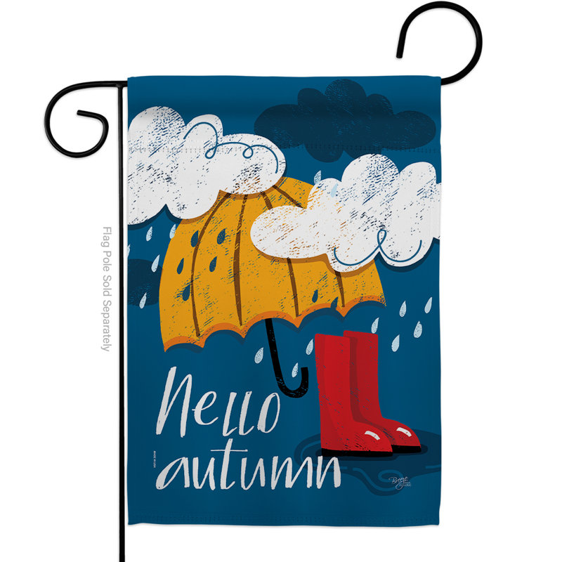 Coussin décoratif en polyester 2 faces 19 x 13 po hello impressions drapeau de jardin