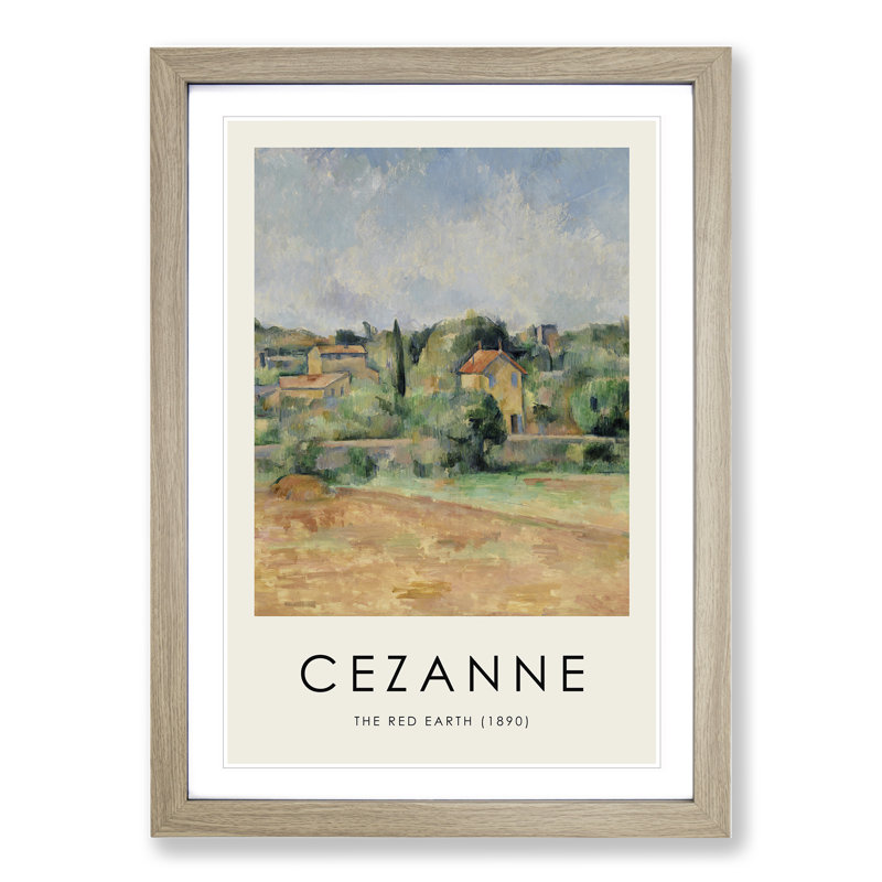 The Red Earth by Paul Cezanne - Picture Frame Painting, Oak Framed, 48cm H x 36cm W x 2cm D