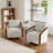 Upholstered Farmhouse Edging Swivel Barrel Chair With Toss Pillows-723334081