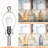 26" Coastal Glass USB Table Lamps with Touch Control & Night Light