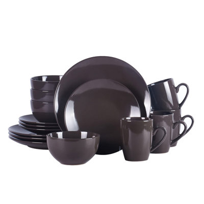 HomeVSS Color Wave 16-Piece Stoneware Dinnerware Set, Service for 4