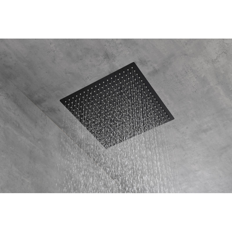 Ceiling Mounted Shower System Combo Set With Handheld And 16"Shower Head