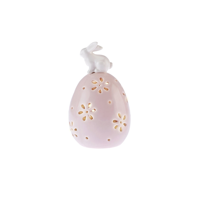Karaca Easter Stoneware Glass Decorative Trinket, Pink