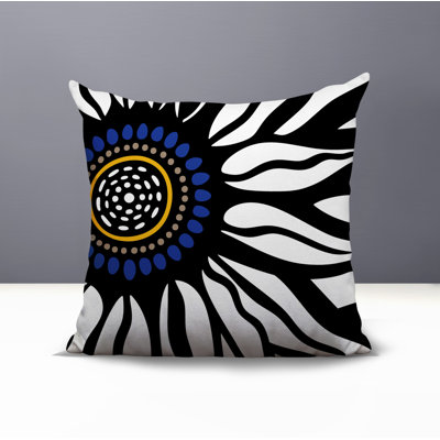 Syna Floral Burst Reversible Indoor/Outdoor Square Pillow