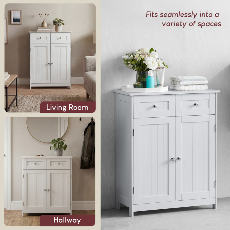 Milano Freestanding Bathroom Cabinet, White