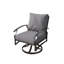 Ensemble de 3 chaises pivotantes en métal pour l'extérieur Nickita-112236344