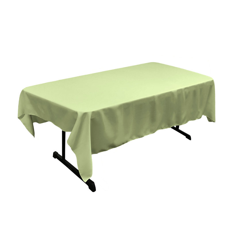 Rectangular Stain-Resistant Polyester Tablecloth - Basics by Wayfair™, Sage, 90" x 60"