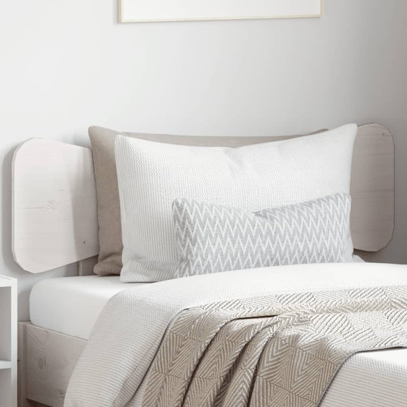 Meleka Solid Wood Headboard, White, Single - 100 x 190 cm