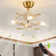 15.8" Modern Ceiling Fan with Dimmable Light, 3 Speeds, Reverse and Remote Included