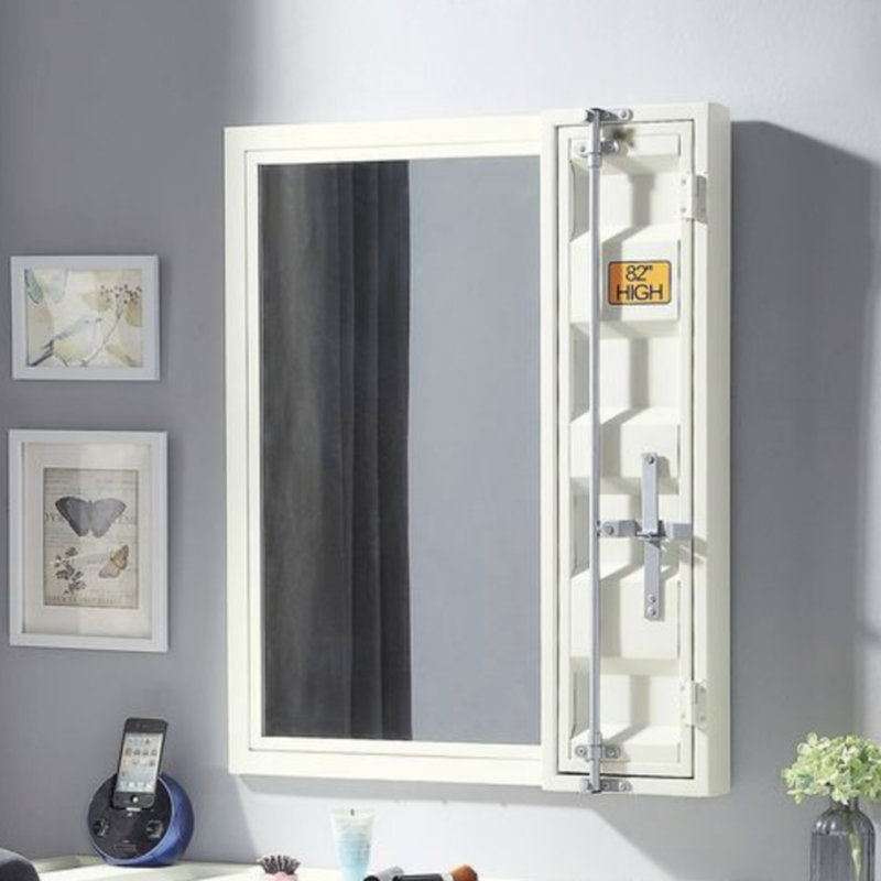 Miroir de salle de bain Cargo, Blanc