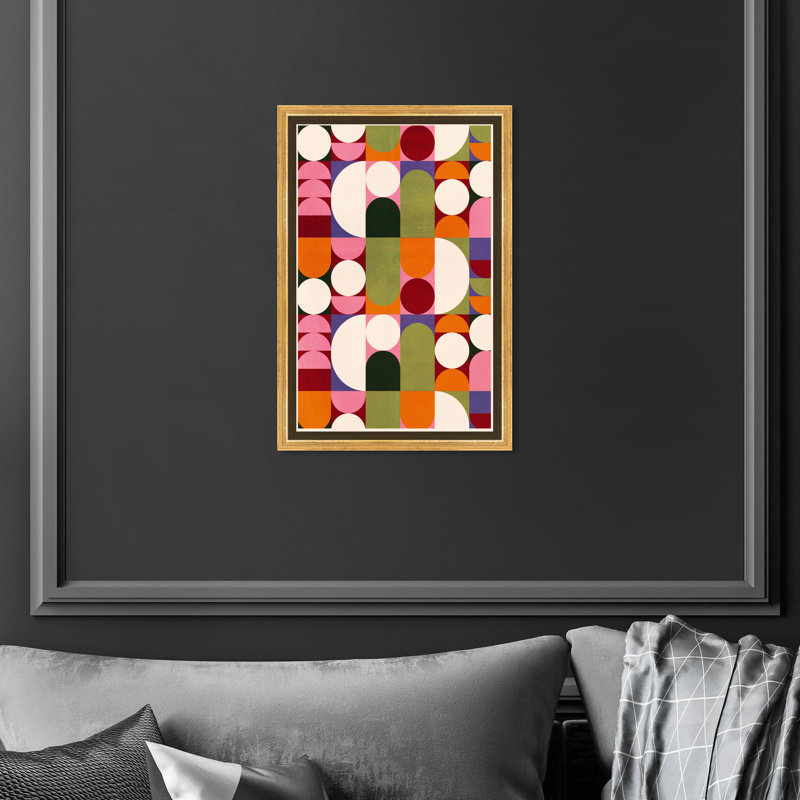 «Bauhaus Sixty - Floater Frame», impression sur toile, Cadre doré, H 15 po x l 10 po
