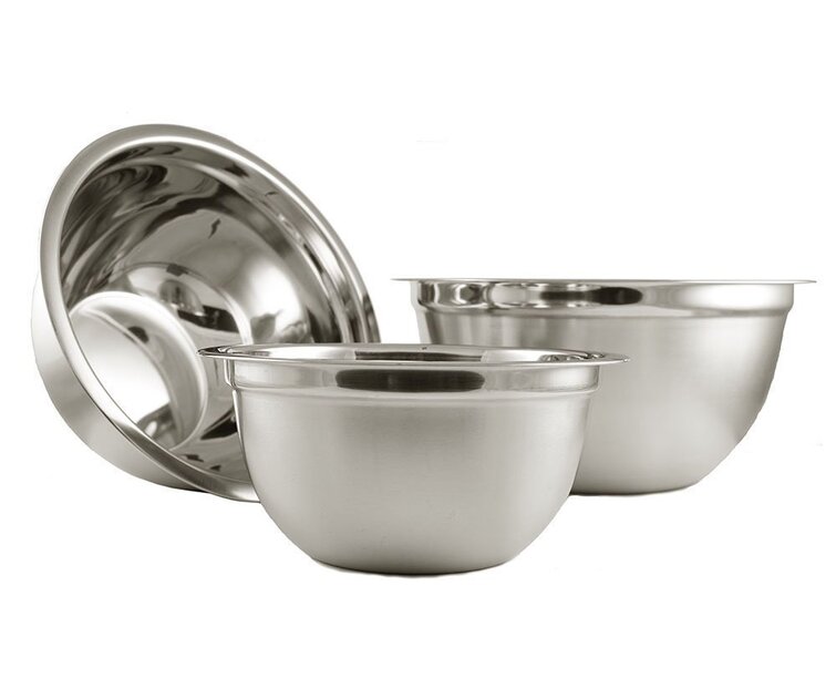 Oster Rosamond 3 Piece Stainless Steel Mixing B owl Set in 