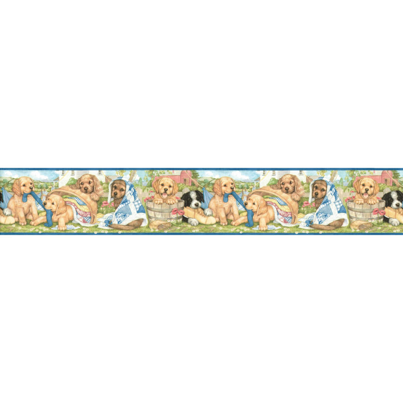 Bordure de blanchisserie chiot