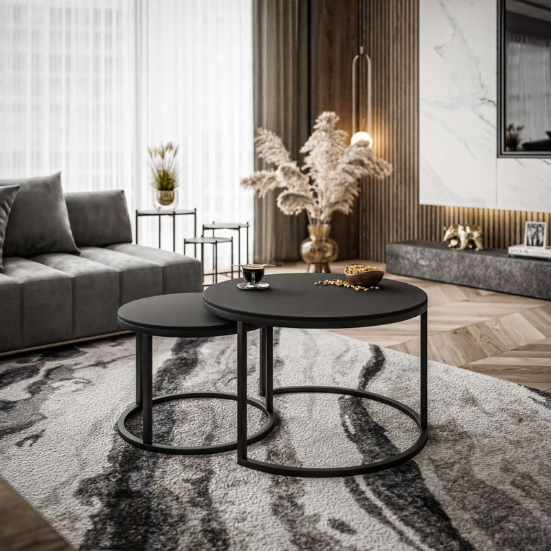 Abenamar Frame Coffee Table, Black