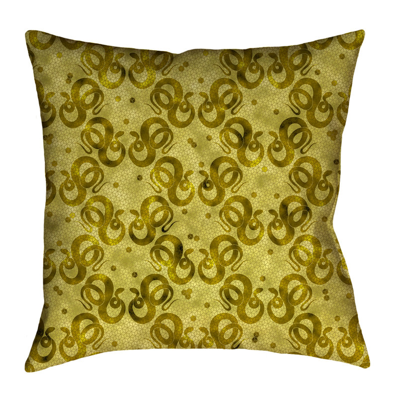 Housse de coussin Katelyn Elizabeth, 14 po x 14 po, Jaune, Polyester