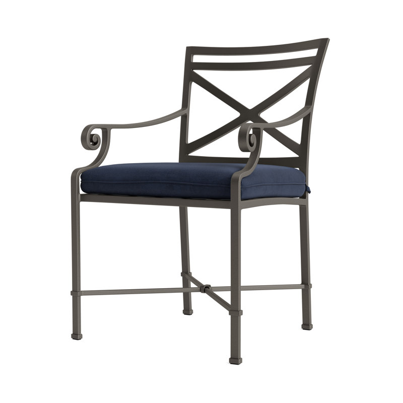 Venetian Outdoor Lounge Chair, Mica, Fusion Neptune