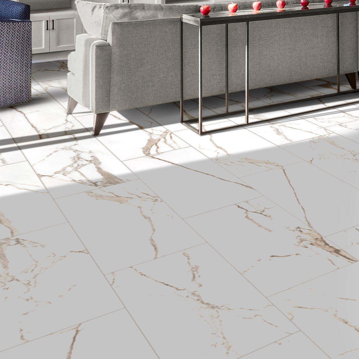 Velluto 12" x 24" Porcelain Tile, Meringue