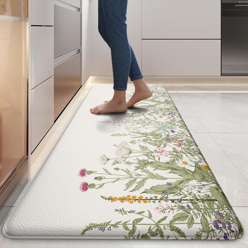 Tapis floral antidérapant antidérapant, 17.3" X 29", Colourful Floral