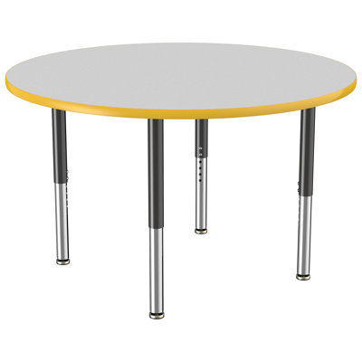 Round T-Mold Adjustable Height Activity Table