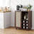 Sideboard Cabinet, 34 Inch, - Paneled, 1 Enclosed 2 Open Shelves, 6 Wine , Spacious Inch Bar Storage, Space, Tabletop-991192812
