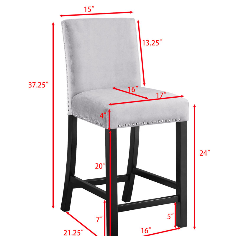 De 4 tabourets de salle à manger gris - confortables et chaises avec coussins en mousse haute, faciles à entretenir, emballés en toute sécurité (4) rembourrage, entretien, emballés pour le transport