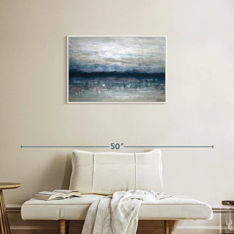 Chatoiement Fausley, Cadre flottant blanc, 31 po x 21 po